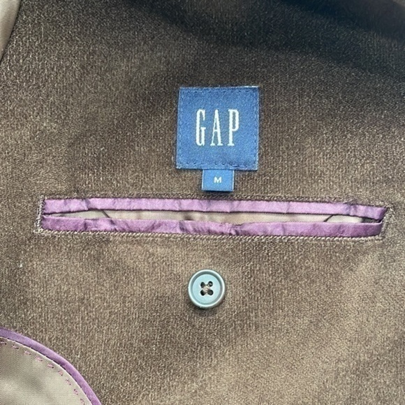 GAP | Chocolate Brown Velour Blazer - 42R - Picture 3 of 6